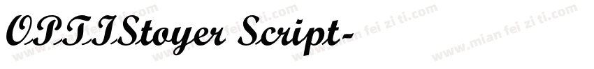 OPTIStoyer Script字体转换